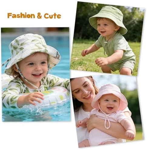 Baby Sun Hat Infant Toddler Summer Cotton Yarn Beach Bucket Hat - Image 7