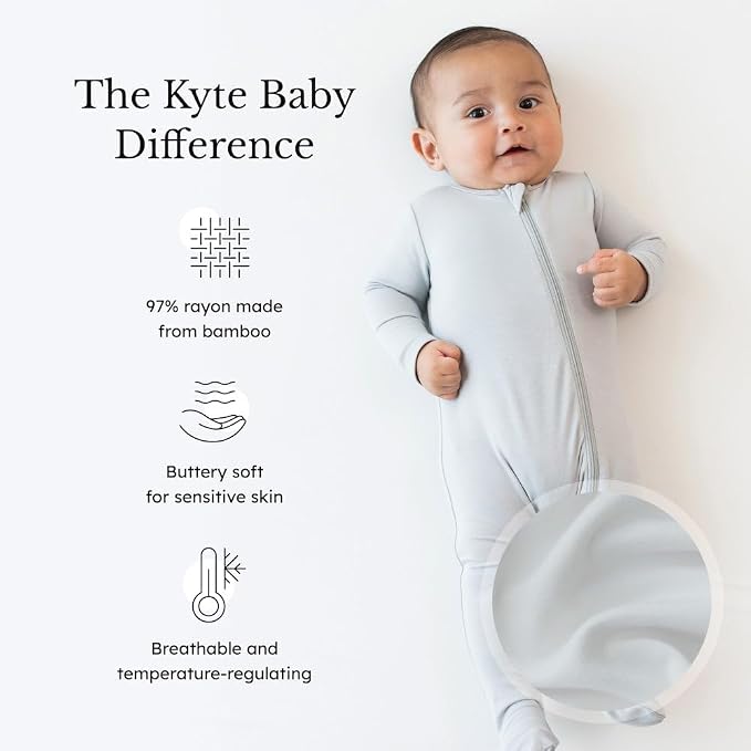 KYTE BABY Infant and Toddler Dual Zipper Footie, Ultra-Soft Rayon Made From - Image 2