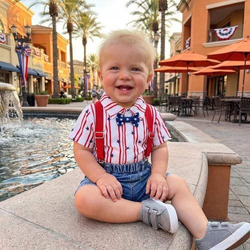 PUHHAPIEY Baby Boy Gentleman Wedding Outfit Dress Romper Suspender Pants | 0 3 - Image 3