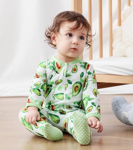 uideazone Baby Girls Footed Pajamas, Zip Sleeper - Image 2