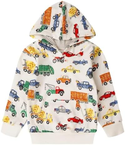 RETSUGO Baby Boys Dinosaurs Hoodie Boy Girls Truck Pullover by RETSUGO