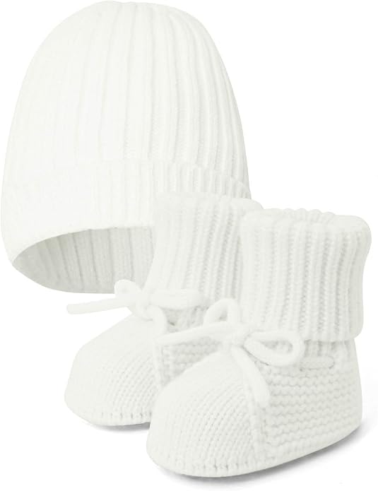 Baby Booties & Hat Set Newborn First Walkers by Opewod