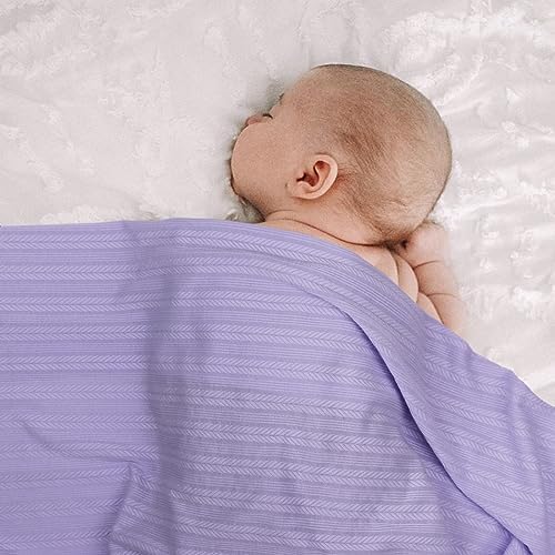AQOKKA Newborn Receiving Blanket Wheat Ear Bow Hat Mitten Set | 4 Set Receiving - Image 4