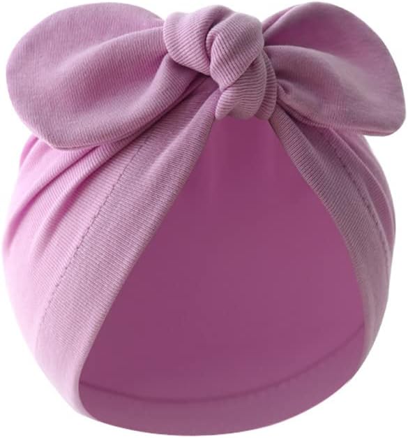 4PCS Newborn Baby Bow Knot Turban Hat Infant Toddler Hospital Hat Cotton Head - Image 4