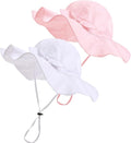 Baby Girl Sun Hat with UPF 50+ Outdoor Adjustable Beach Hat with Wide Brim by DANMY
