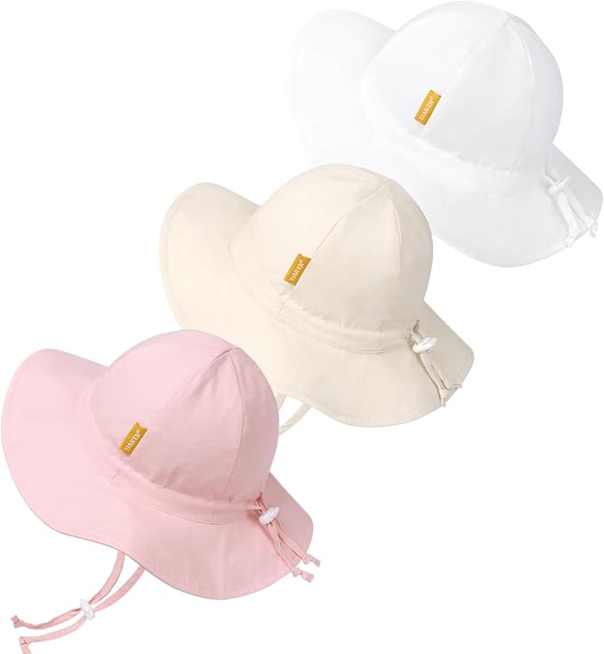 Baby Girl Sun Hat with UPF 50+ Outdoor Adjustable Toddler Beach Hat with Wide by DANMY