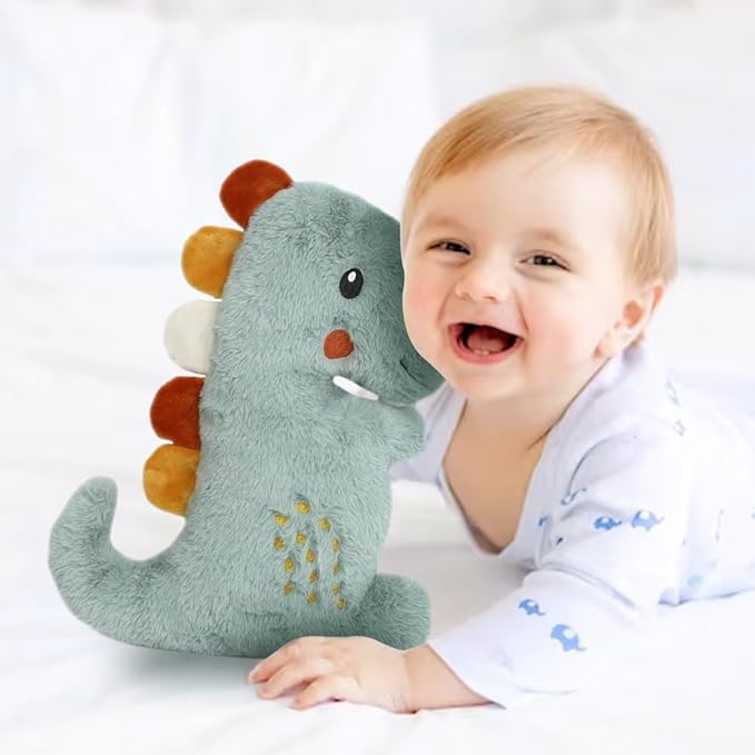 MON AMI Dino Shaped Plush Pillow - 14.5X12”, Stuffed Dinosaur Pillow for Kids, Decorative Cushion for Child’s Nursery, Bed or Couch, Cute Room Décor