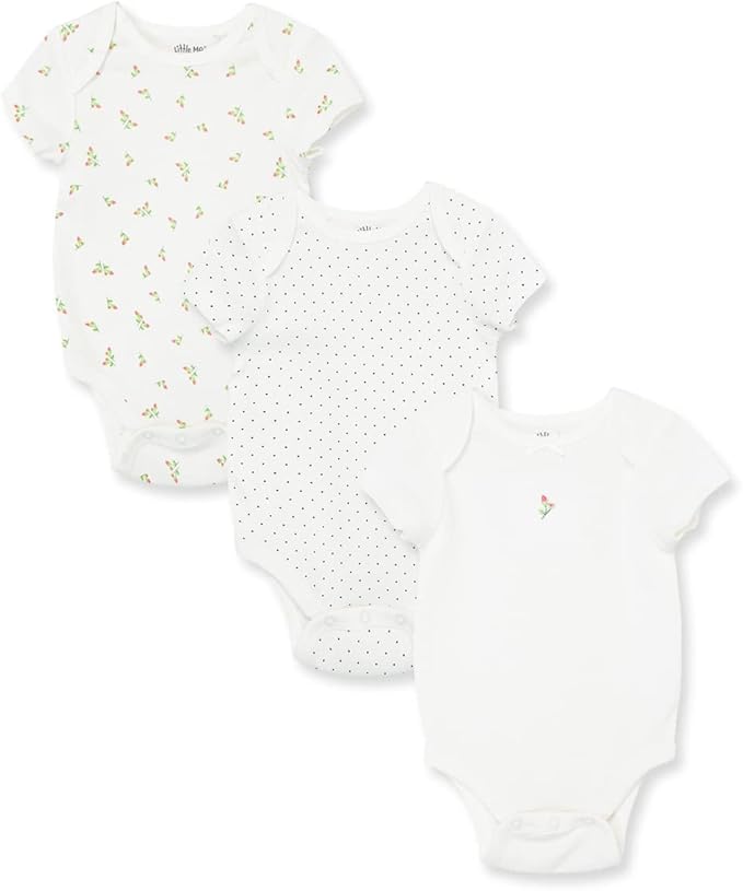 Little Me Clothes for Baby Girls' 3-Pack 100% Cotton Bodysuits by LittleMeChildrensApparel