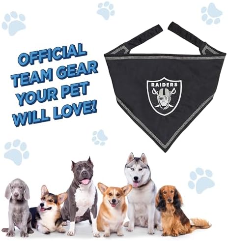 Pets First NFL Las Vegas Raiders TIE Bandana, Large/X-Large. Dog Bandana Scarf - Image 7