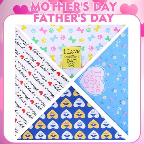 EXPAWLORER Mother's and Father's Day Dog Bandanas 4 Pack - Image 3