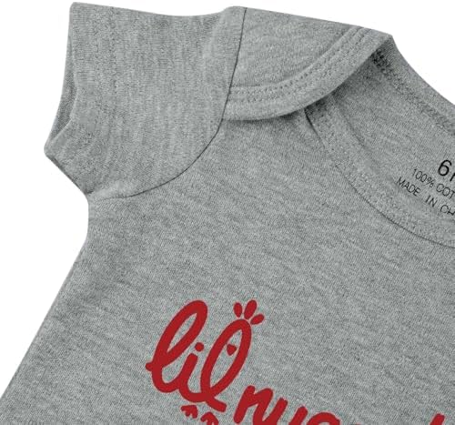 Little Nugget Bodysuit Baby Funny Lil Nugget Baby Bodysuit Chicken Bodysuits - Image 3