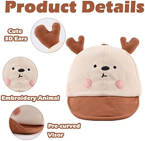 JANGANNSA Baby Duck Cap Infant Kids Sun Hat Bear Cute Cartoon Caps Spring Summer - Image 3