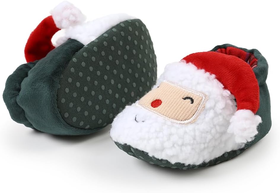 Baby Booties Cozy Fleece Slippers Soft Baby Shoes by GDSDYM