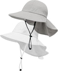 Toddler Baby Sun Hat Kids Summer Beach Essentials Adjustable Beach Hats by HONGTEYA
