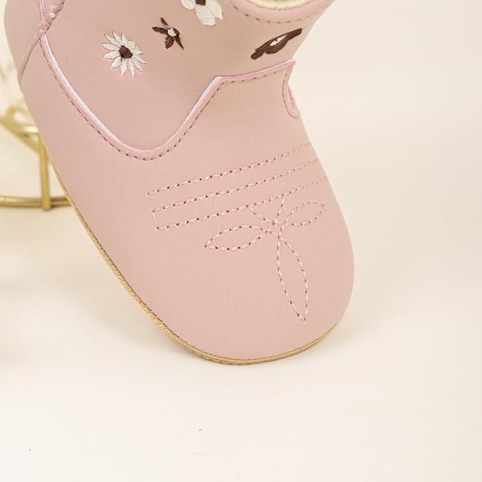 Meckior Baby Girls Cowboy Tassel Boots Side Zipper Moccasins Soft Bottom - Image 7