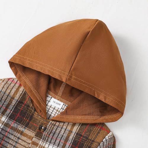 Toddler Baby Boy Long Sleeve Shirt Flannel Buffalo Plaid Shirts Button Down - Image 5