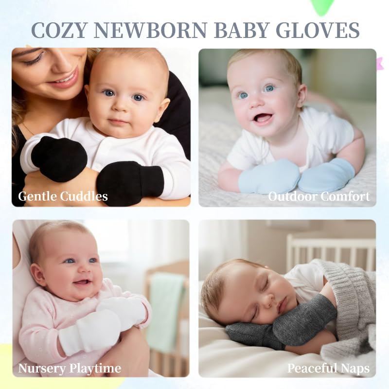 Baby Mittens No Scratch Newborn Mittens - Image 7