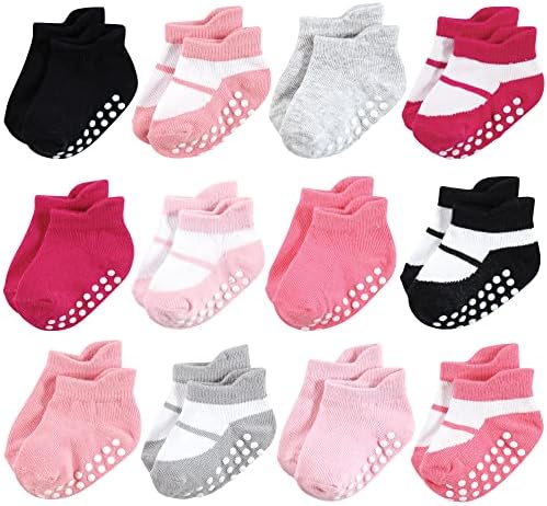 Hudson Baby Unisex Baby Non-Skid No-Show Socks by HudsonBaby