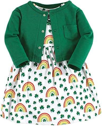 Hudson Baby Infant and Toddler Girls Cotton Dress and Cardigan Set by HudsonBaby