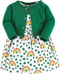 Hudson Baby Infant and Toddler Girls Cotton Dress and Cardigan Set by HudsonBaby