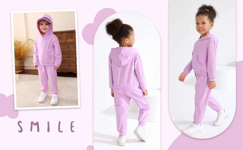 Happy Town Baby Fall Outfits for Girl Boy Long Sleeve Hoodie Top and Long - Image 2