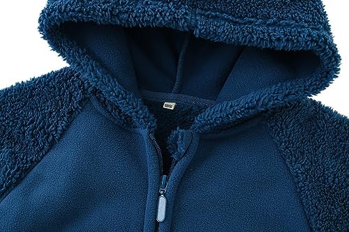 Toddler Winter Coats Baby Boys Girls Fuzzy Sherpa Fleece Jackets - Image 3
