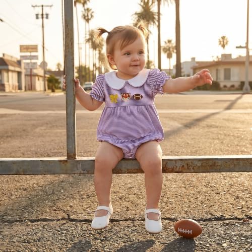 Baby Boy Girl Bubble Romper Short Sleeve Collar Summer Bodysuit - Image 2