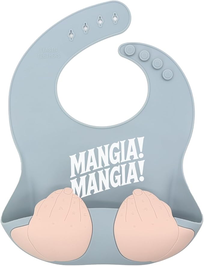 Teasin' Teethers Funny Italian Silicone Baby Bib by Unknown