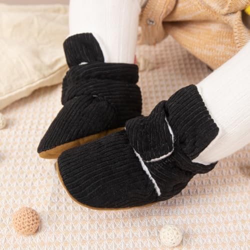 HsdsBebe Unisex Newborn Baby Cotton Booties Non-Slip Sole - Image 2