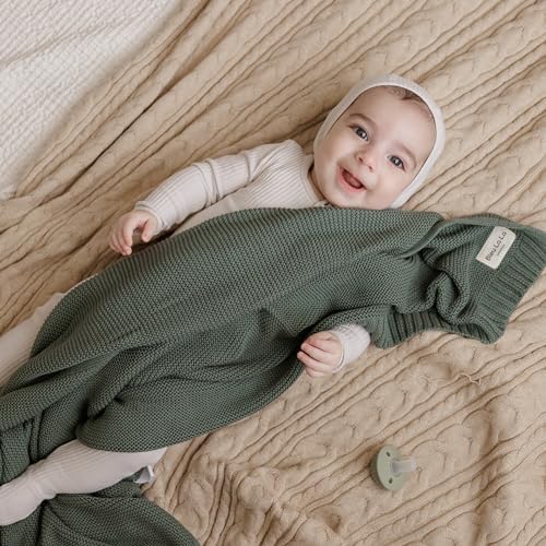 100% Organic Cotton Heritage Knit Textured Baby Quilt Blanket - Image 5
