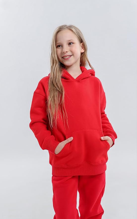 Toddler Boys Girls Sweatshirt Cotton Solid Fall Pullover Hoodie | Long Sleeve - Image 4