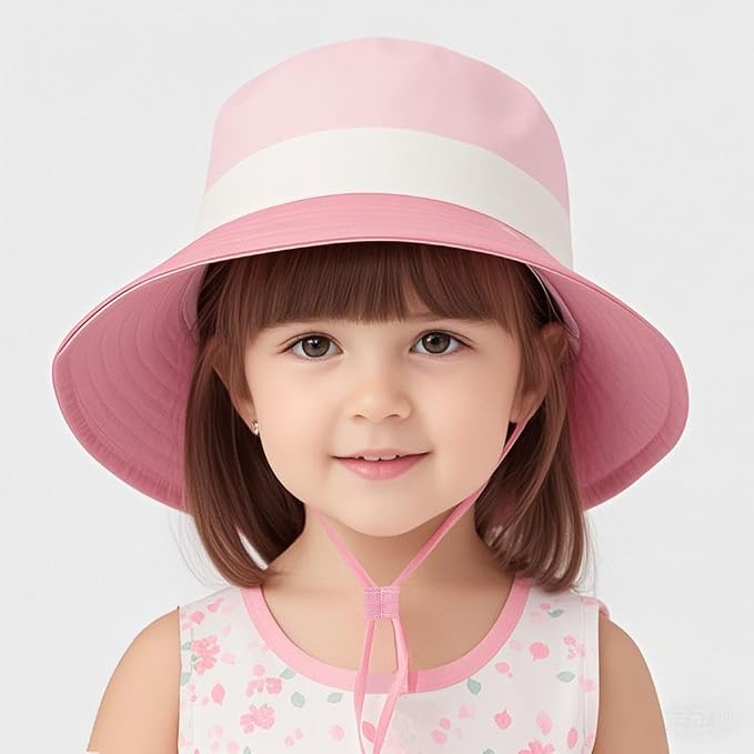 Baby Boy Sun Hat Toddler Bucket Beach Hat Girl UPF 50+ Cotton Linen - Image 5