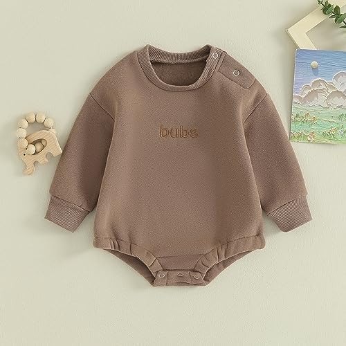 VISGOGO Newborn Infant Baby Boy Oversized Romper Sweater Bodysuits Coming Home - Image 2