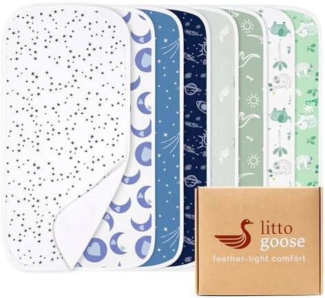 Baby Burp Cloths, Waterproof, 8 Pack, 13 x 26 Inch, Extra Large by littogoose