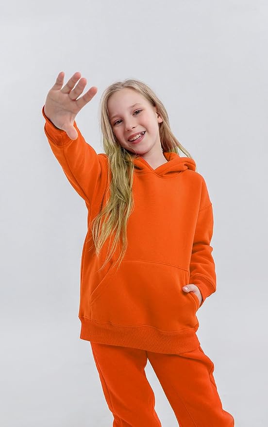 Toddler Boys Girls Sweatshirt Cotton Solid Fall Pullover Hoodie | Long Sleeve - Image 3