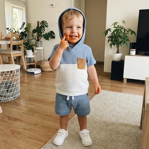 Toddler Baby Boy Hooded Dinosaur Summer Outfit Funny T-Shirt Shorts Set - Image 6