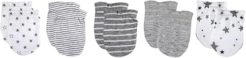 5 Pairs Baby Not Scratch Mittens 0-6 Months New Born Boy Girl Gloves Cute Infant Accessories
