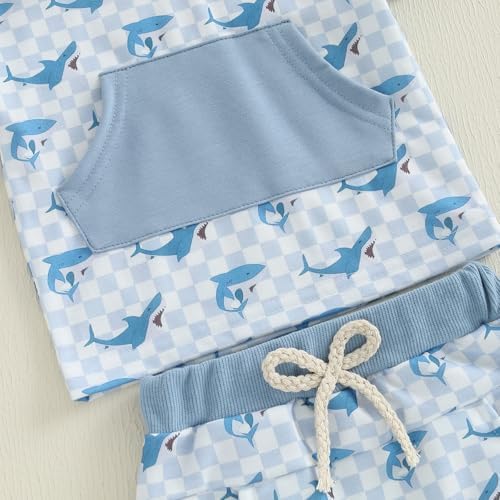 Toddler Baby Boy Hooded Dinosaur Summer Outfit Funny T-Shirt Shorts Set - Image 6