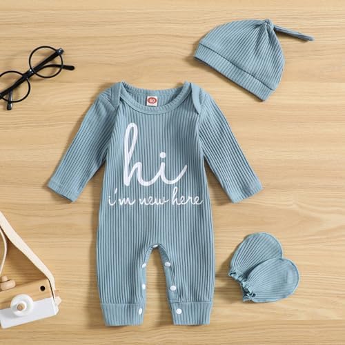GRNSHTS Newborn Baby Boy Romper Coming Home Outfits Letter Print Bodysuit - Image 2