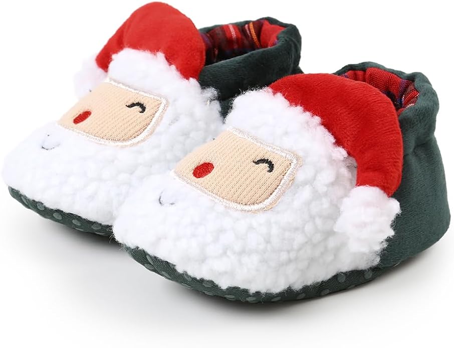 Ohwawadi Infant Baby Boys Girls Slippers Cozy Fleece Booties Soft Bottom Warm - Image 8
