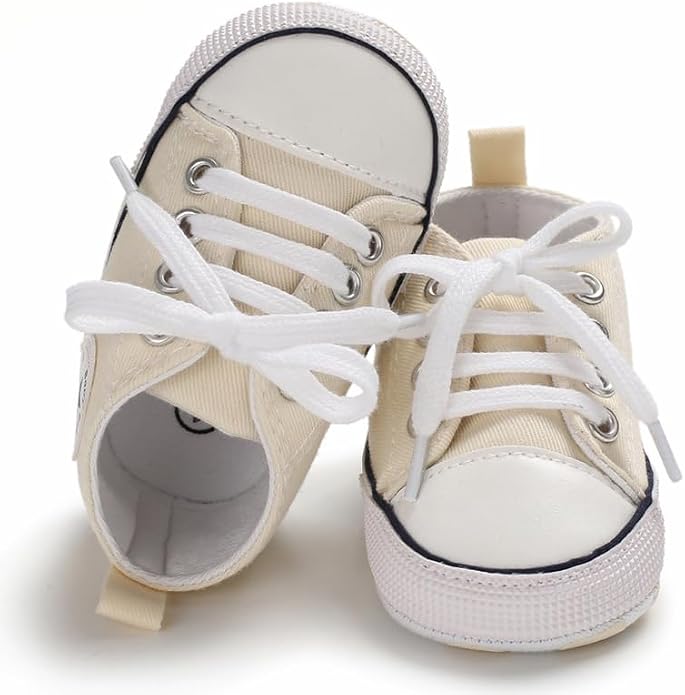 Unisex Baby Girls Boys Canvas High-top Shoes, Newborn Infant Anti-Slip Soft - Image 5