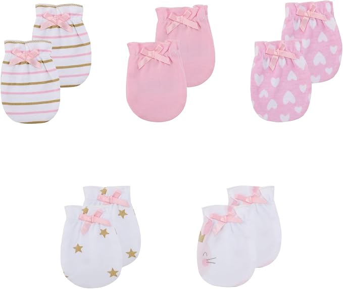 JELYLOVE 5 Pack Baby Boy Girl Anti Scratch Mittens Infant Gloves Essentials | by JELYLOVE