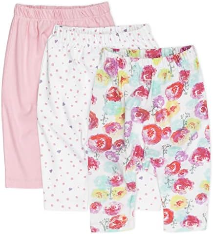HonestBaby Unisex-Baby Multipack Harem Pants Roomy Fit Pull on Bottoms 100% by HonestBaby
