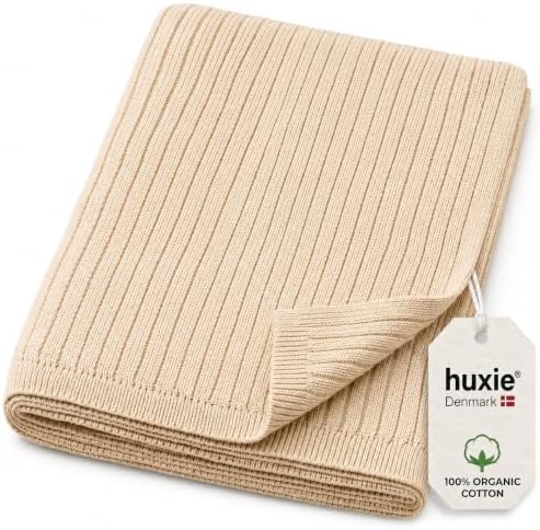 Receiving Blankets, 100% Organic Cotton Knit, Newborn Baby Swaddle | by huxie
