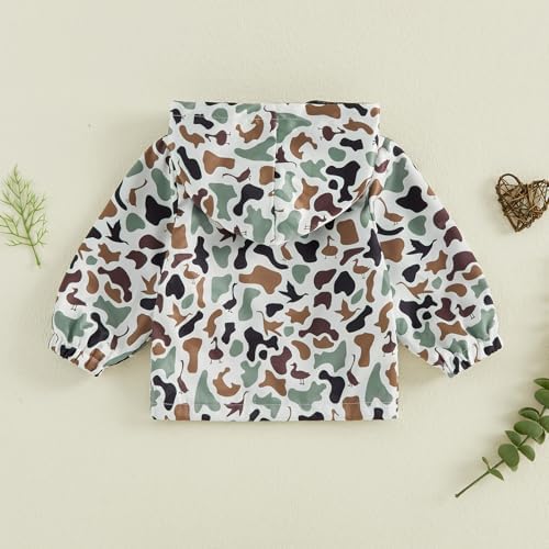 Toddler Baby Boy Camo Hoodie Windbreaker Zip Up Long Sleeve Hooded Camouflage - Image 7