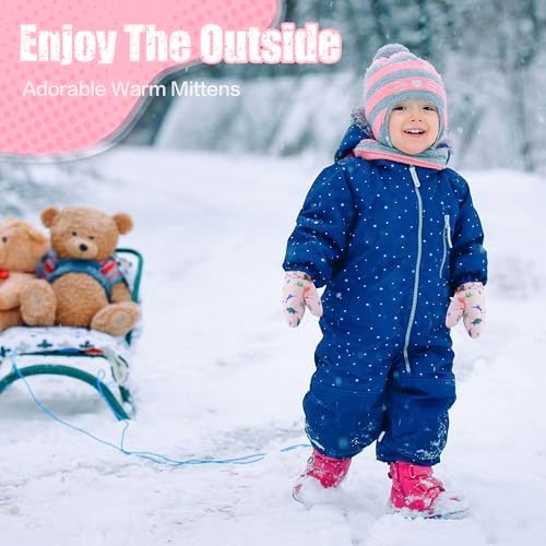 Toddler Mittens Lined Fleece Snow Gloves - Image 5