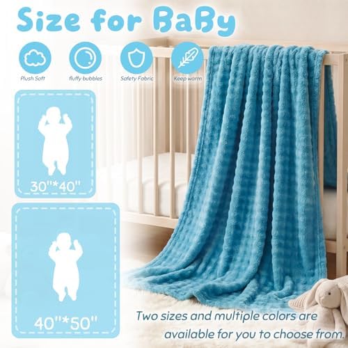 Fleece Baby Blanket for Girls Boys, Soft Cozy Cute Infant Toddler Receiving - Image 5