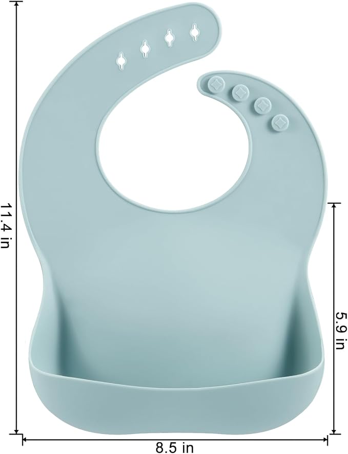 PandaEar Set of 6 Cute Silicone Bibs - Image 5