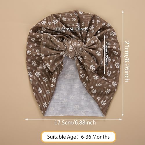 Baby Girls Hair Bow Knot Turban Hat Newborn Hospital Hats Infant Toddler Head - Image 2