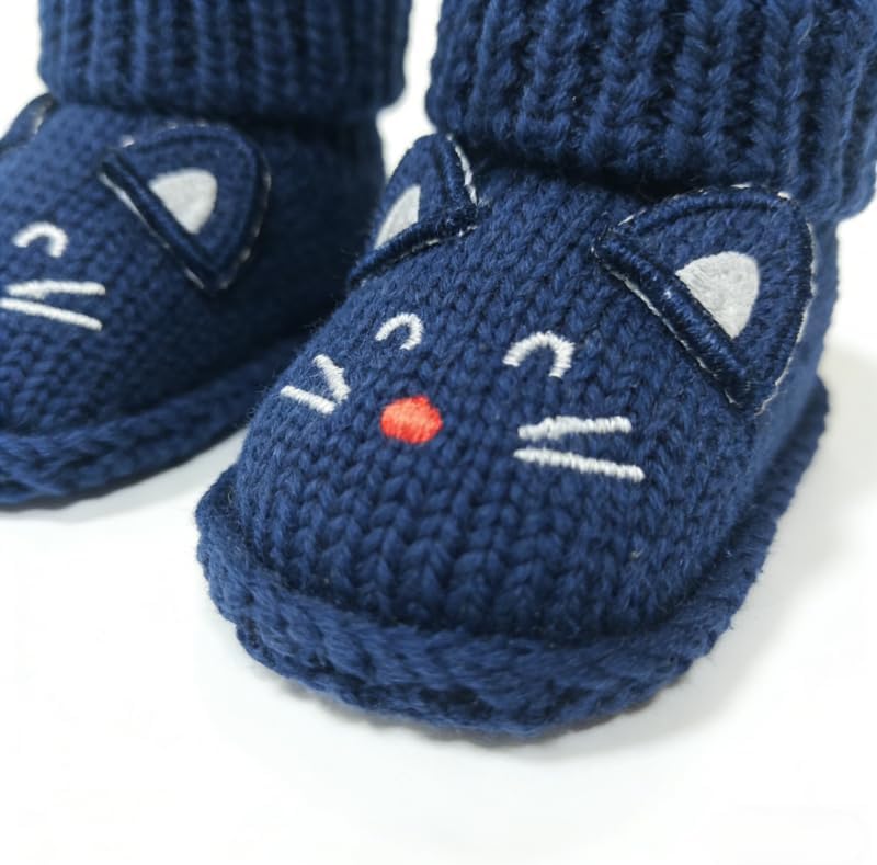 2 pairs Cute Knit Animal Baby Booties - Image 5